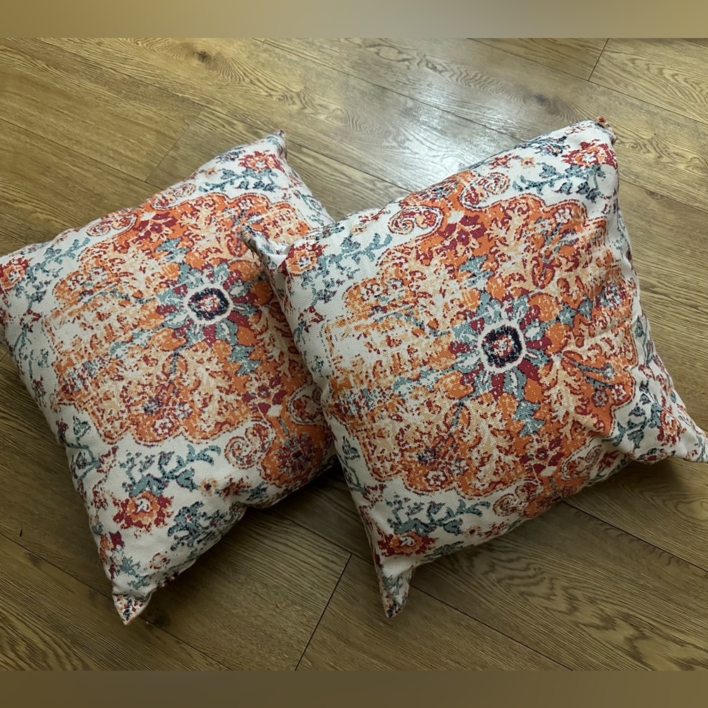 Two Bohemian Style Pillow Covers